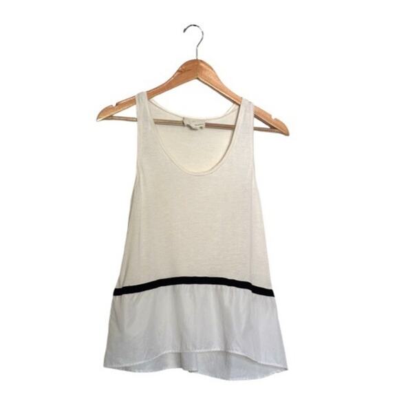 Band Of Outsiders Tops - Band of Outsiders Challah Tank Girl. Size Medium 2 Cream Black White Scoop Neck